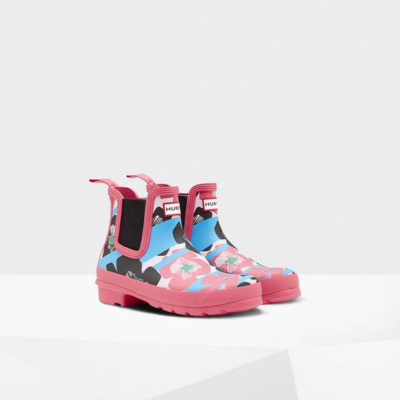 Hunter Shoes - Hunter Floral Stripe Chelsea Boots